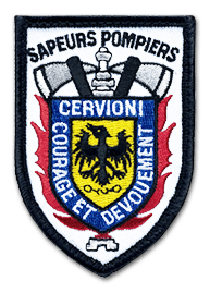 Ecusson brodé des sapeurs-pompiers de Cervioni