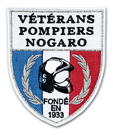Ecusson brodé des vétérans pompiers de Nogaro